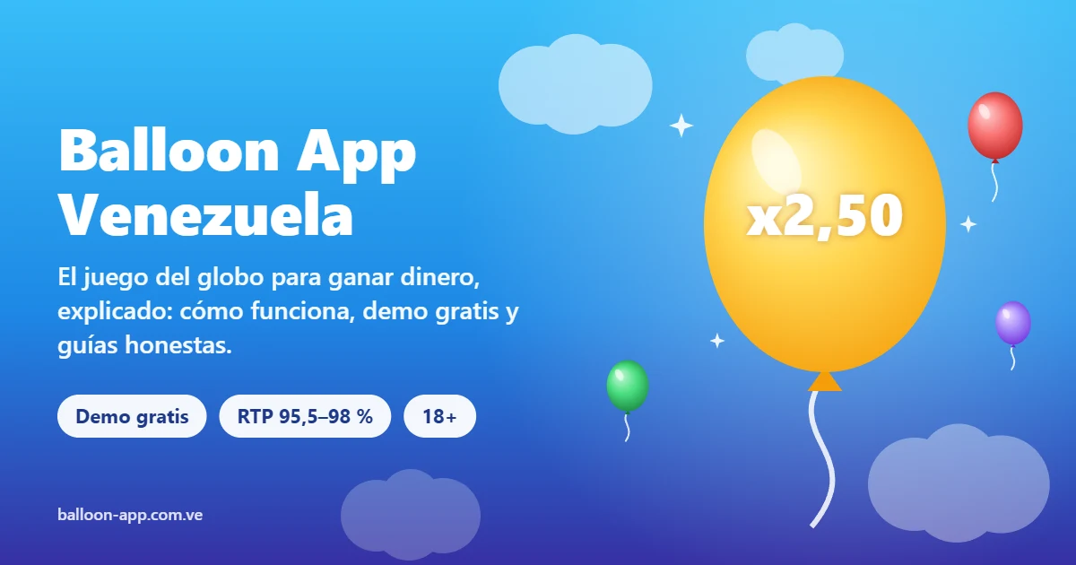 Balloon App Venezuela: el juego del globo para ganar dinero, con demo gratis y RTP de 95,5 a 98 %